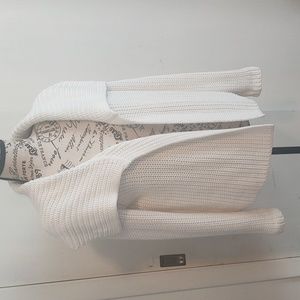 NWT Beautiful White Talbot's Shaker Knit Cardigan Size SP